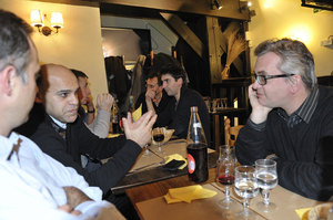 Zakaria Nana en grande discution avec Gilles Donada © Photo Yvon Boëlle