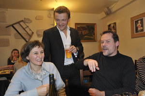 Ga&euml;le de La Brosse, Sylvain Tesson et Christophe R&eacute;mond &copy; Photo Yvon Bo&euml;lle