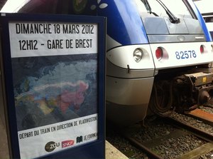 Au d&eacute;part de la gare de Brest &copy; photo Collectif ZOU