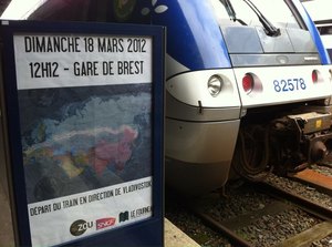 Au départ de la gare de Brest © photo Collectif ZOU