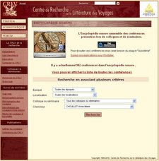 Site du Centre de Rechercher sur la Littérature des Voyages